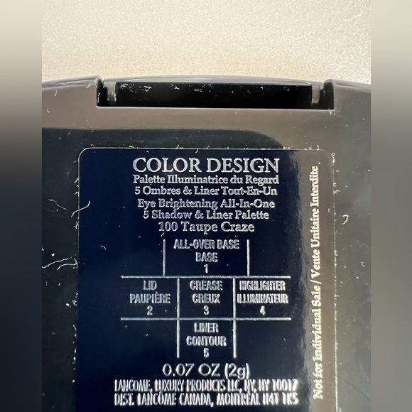 NWOT Lancome 5 Shadow & Liner Palette TAUPE - Picture 3 of 4